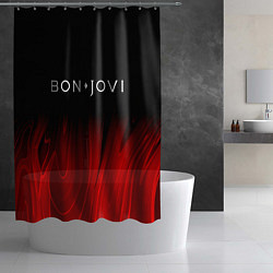 Шторка для душа Bon Jovi red plasma, цвет: 3D-принт — фото 2