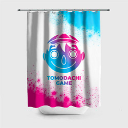 Шторка для душа Tomodachi Game neon gradient style, цвет: 3D-принт