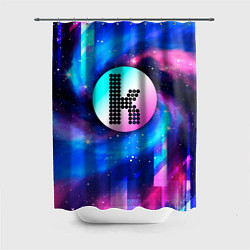 Шторка для душа The Killers неоновый космос, цвет: 3D-принт