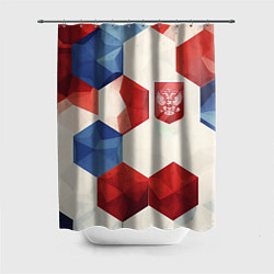 Шторка для душа Большие плиты герб России, цвет: 3D-принт