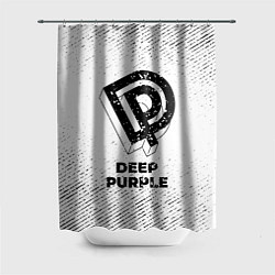 Шторка для душа Deep Purple с потертостями на светлом фоне, цвет: 3D-принт