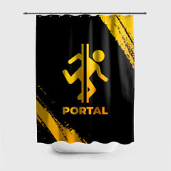 Шторка для душа Portal - gold gradient, цвет: 3D-принт