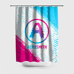 Шторка для душа Aerosmith neon gradient style, цвет: 3D-принт