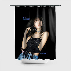 Шторка для душа Blackpink Lisa in jeans, цвет: 3D-принт