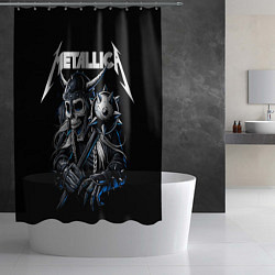 Шторка для душа Metallica - warrior, цвет: 3D-принт — фото 2