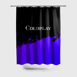 Шторка для душа Coldplay purple grunge, цвет: 3D-принт