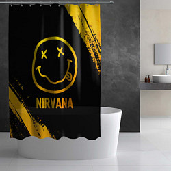 Шторка для душа Nirvana - gold gradient, цвет: 3D-принт — фото 2