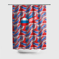 Шторка для душа Россия узоры, цвет: 3D-принт