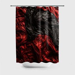 Шторка для душа Black red texture, цвет: 3D-принт
