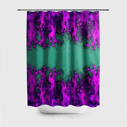 Шторка для душа Фиолетовое пламя, цвет: 3D-принт