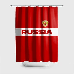 Шторка для душа Russia - красно-белый, цвет: 3D-принт