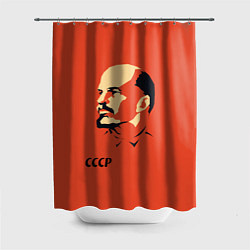 Шторка для душа СССР Ленин жив, цвет: 3D-принт