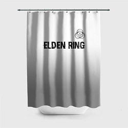 Шторка для душа Elden Ring glitch на светлом фоне: символ сверху, цвет: 3D-принт