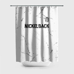 Шторка для душа Nickelback glitch на светлом фоне: символ сверху, цвет: 3D-принт