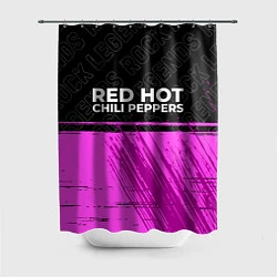 Шторка для душа Red Hot Chili Peppers rock legends: символ сверху, цвет: 3D-принт