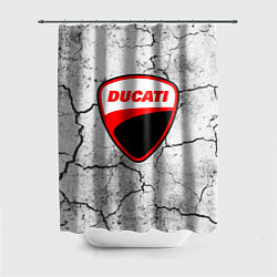 Шторка для душа Ducati - потресканная земля, цвет: 3D-принт