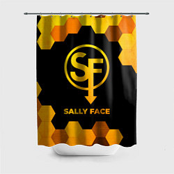 Шторка для душа Sally Face - gold gradient, цвет: 3D-принт