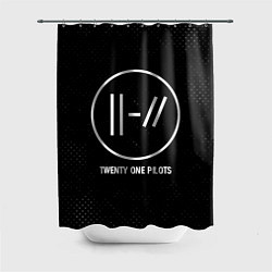 Шторка для душа Twenty One Pilots glitch на темном фоне, цвет: 3D-принт