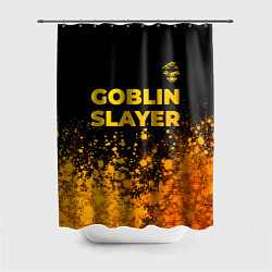Шторка для душа Goblin Slayer - gold gradient: символ сверху, цвет: 3D-принт