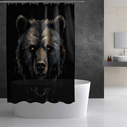 Шторка для душа Крупный медведь, цвет: 3D-принт — фото 2