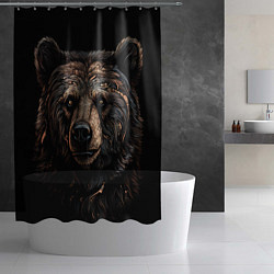 Шторка для душа Медведь крупный, цвет: 3D-принт — фото 2