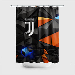 Шторка для душа Juventus orange black style, цвет: 3D-принт