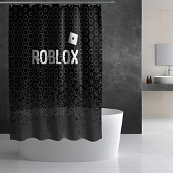 Шторка для душа Roblox glitch на темном фоне: символ сверху, цвет: 3D-принт — фото 2