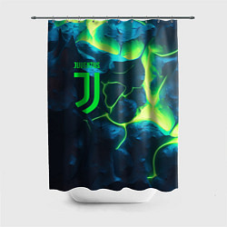Шторка для душа Juventus green neon, цвет: 3D-принт