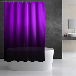 Шторка для душа Градиент фиолетово-чёрный, цвет: 3D-принт — фото 2