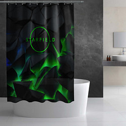 Шторка для душа Stafield logo green fire, цвет: 3D-принт — фото 2