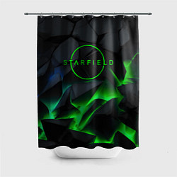 Шторка для душа Stafield logo green fire, цвет: 3D-принт