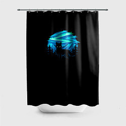 Шторка для душа Северный лис, цвет: 3D-принт