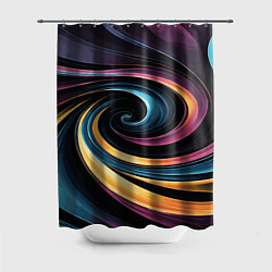Шторка для душа Gradient vortex, цвет: 3D-принт