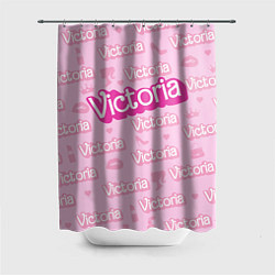 Шторка для душа Виктория - паттерн Барби розовый, цвет: 3D-принт