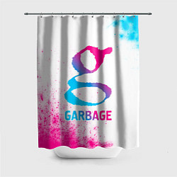 Шторка для душа Garbage neon gradient style, цвет: 3D-принт