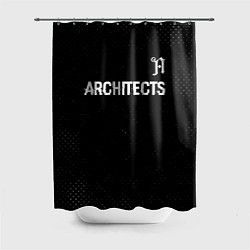 Шторка для душа Architects glitch на темном фоне: символ сверху, цвет: 3D-принт
