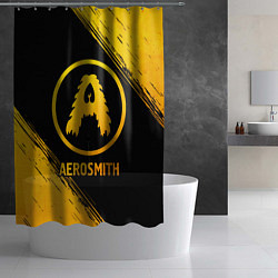 Шторка для душа Aerosmith - gold gradient, цвет: 3D-принт — фото 2