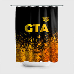 Шторка для душа GTA - gold gradient посередине, цвет: 3D-принт
