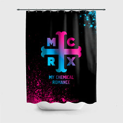 Шторка для душа My Chemical Romance - neon gradient, цвет: 3D-принт