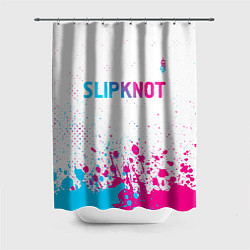 Шторка для душа Slipknot neon gradient style посередине, цвет: 3D-принт