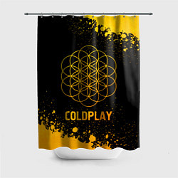 Шторка для душа Coldplay - gold gradient, цвет: 3D-принт