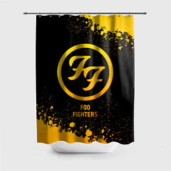 Шторка для душа Foo Fighters - gold gradient, цвет: 3D-принт