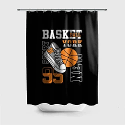 Шторка для душа Basketball New York, цвет: 3D-принт