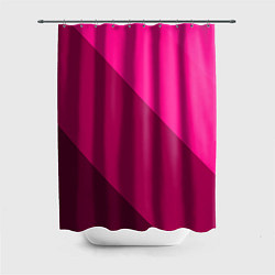 Шторка для душа Широкие розовые полосы, цвет: 3D-принт