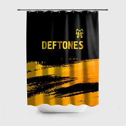 Шторка для душа Deftones - gold gradient посередине, цвет: 3D-принт