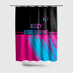 Шторка для душа Ozzy Osbourne - neon gradient посередине, цвет: 3D-принт