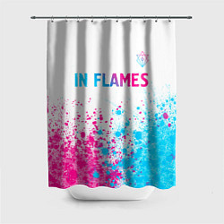 Шторка для душа In Flames neon gradient style посередине, цвет: 3D-принт