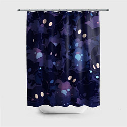 Шторка для душа Фиолетовые котики, цвет: 3D-принт