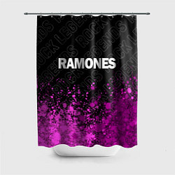 Шторка для душа Ramones rock legends посередине, цвет: 3D-принт