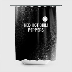 Шторка для душа Red Hot Chili Peppers glitch на темном фоне посере, цвет: 3D-принт